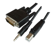 RSS-CBL-DVI - Raritan - 6ft (1.8m) KVM dual link combo cable, with DVI, USB and audio
