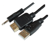 RSS-CBL-HDMI Cable - Raritan - 6ft (1.8m) KVM dual link combo cable, with HDMI, USB and audio