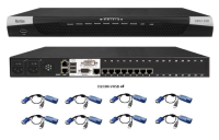DKX3-108-PAC Raritan ( Dominion KX III ) 1 IP user, 1 Local user Digital KVM 8 port KVM switch with access over IP Supplied with 8 x D2CIM-VUSB CIMs ( Raritan Dominion KX3 Range CAC )
