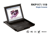 AH-RKP119B-EU  19" KVM Keyboard Drawer with Trackball, Single Slide, by Austin Hughes