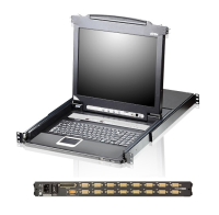 CL5708N - ATEN - 8 Port PS/2-USB VGA, Single Rail, 19" LCD KVM Switch  (CL5708 - 19 Inch)