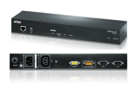 KN1000A - Aten - 1 Local/Remote Share Access Single Port VGA KVM over IP Switch with Single Outlet Switched PDU - IP AV, with Panel Array Mode, 1920 x 1200 (KN Range)
