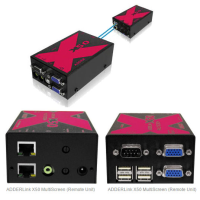 X50-MS2-IEC ADDERLink X50 Full USB function & VGA DualScreen MultiScreen UTP USB KVM Extender (Dual Video Local and Dual  Remote Video )