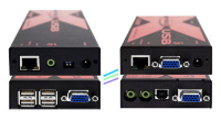 X-USBPRO-MS2-UK Adder AdderLink Dual Head Video KVM Extender, Transparent USB,  Audio and Multiscreen UTP VGA extender up to 300m , USB & Audio -   transmitter & receiver pair with IEC PSU (UK power supply)