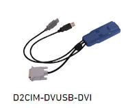 D2CIM-DVUSB-DVI  Raritan Dominion KX2 Digital DVI-D, USB CIM required for virtual media (BIOS access), absolute mouse synchronization, tiering, audio and Smart Card/CAC use