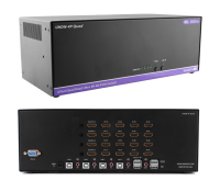 SmartAVI - UHDN-4P-QUAD - 4K ULTRA HD 4-Port, Quad-Head KVM - HDMI (4K/60Hz) Ultra-HD KVM switch with USB 2.0 and audio support *NEW*