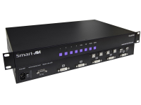 SmartAVI SM-QKVM-S 4 Port QuadKVM DVI-D video, USB 2.0, and RS-232 control switch, with simultaneous emulation & flexibility