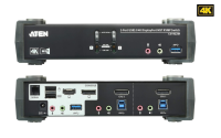CS1922M  - Aten - 2 Port, USB 3.0, True 4K, DisplayPort with HDMI (DP/HDMI) MST, KVM-P Switch, 4K KVM @ 60 Hz (Cables included)