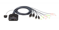 CS22DP - Aten - 2 Port USB DisplayPort Cable KVM Switch with Remote Port Selector ( DisplayPort KVM )