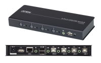 CS724KM - Aten - 4 port USB Boundless KM Switch (Cables included) Desktop KVM