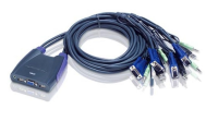 CS64U - Aten - 4 Port USB VGA Cable KVM Switch (USB computers from USB console) with Audio (1.8m) low cost 4 port KVM switch