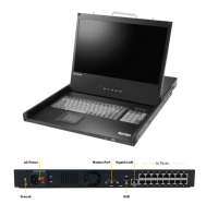 DLX2-216-LED - Raritan - (Dominion LX II) 16-port, LCD IP KVM Switch, with 2 remote & 1 local user, LAN, KVM Drawer, Economical KVM-over-IP for SMBs *NEW*
