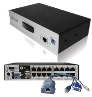 AVX1016-IEC AdderView 1 local user 16 port UTP KVM Switch Unit with Audio support, PSU, UK Adder AVX1000 range