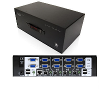 AV4PRO-VGA-DUAL-UK  ADDER 4 Port Dual screen Pro VGA Range KVM Switch ( USB & VGA Pro Multiscreen KVM Switch