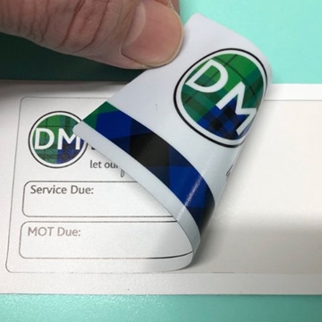 Double Sided Car Service Sticker
