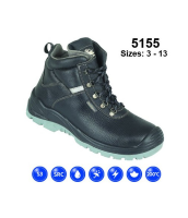 Himalayan Black 5D'Ring Safety Boot S3