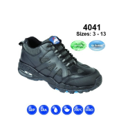 Himalayan Black Leather Himalayan Safety Trainer Shoe