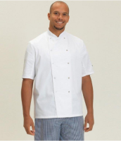 Dennys Short Sleeve Press Stud Chef's Jacket