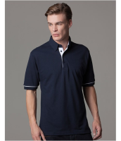 Kustom Kit Button Down Collar Contrast Pique Polo Shirt