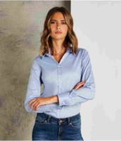 Suppliers Of Kustom Kit Ladies Long Sleeve Tailored Stretch Oxford Shirt