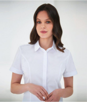 Suppliers Of Brook Taverner Ladies Soave Short Sleeve Poplin Shirt