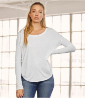 Suppliers Of Bella Ladies Flowy 2x1 Long Sleeve T-Shirt