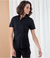 Suppliers Of Henbury Ladies Short Sleeve Stretch Poplin Shirt