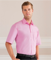 Suppliers Of Russell Collection Short Sleeve Easy Care Cotton Poplin Shirt