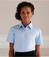 Suppliers Of Russell Collection Ladies Short Sleeve Easy Care Oxford Shirt