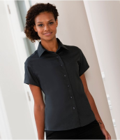 Suppliers Of Russell Collection Ladies Short Sleeve Classic Twill Shirt