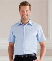 Suppliers Of Russell Collection Short Sleeve Tailored Oxford Shirt