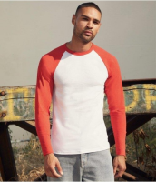 Suppliers Of Fruit of the Loom Contrast Long Sleeve Baseball T-Shirt