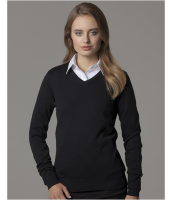 Suppliers Of Kustom Kit Ladies Arundel Cotton Acrylic V Neck Sweater