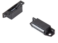 Black Magnetic Catch with Counterplate - 45x14.5x12mm
