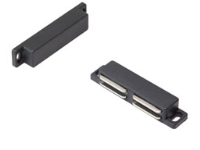 Black Magnetic Catch with Counterplate - 70x15.8x13.3mm