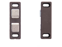 Brown Magnetic Catch with Counterplate - 48x14x13mm