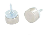 Elite IF2 flush finish nickel coated magnetic catches with fixing nail