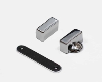 Shaker Magnetic Catch and Catchplate with Black Leather Buffer