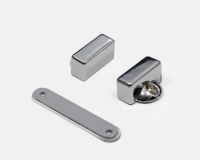 Shaker Magnetic Catch and Catchplate with Dove Grey Leather Buffer