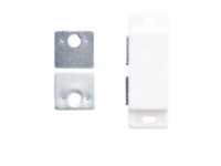 White Magnetic Catch with Counterplate - 59x21x13.5mm