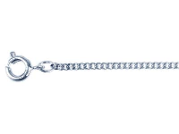 Silver Plated 1.8mm Curb Chain     18&amp;quot;/45cm Unhallmarked