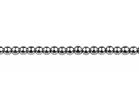 Electroplated Hematite Semi        Precious Round Beads, Sil, 4mm,    15&amp;quot;-15.5&amp;quot; Strand