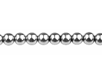 Electroplated Hematite Semi        Precious Round Beads, Sil, 8mm,    15&amp;quot;-15.5&amp;quot; Strand