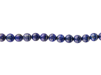 Blue Lapis Semi Precious Round     Beads, 10mm, 15&amp;quot;/38cm Strand