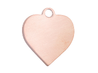 Copper Blanks Heart Pack of 6      13.5mm X 0.9mm Pierced Top Ring