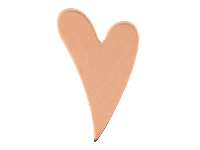 Copper Blanks Fancy Heart          Pack of 12, 17mm X 26.8mm X 1mm