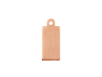 Copper Blanks Rectangular Tag      Pack of 24 13.9mm X 6.3mm X 1mm