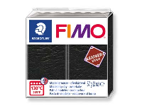 Fimo Leather Effect Black 57g      Polymer Clay Block Fimo Colour     Reference 909