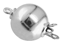 18ct White Gold 7mm Plain Ball     Clasp