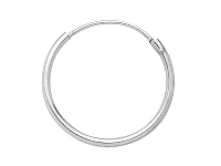 18ct White Gold Creole Hoop        Earring, 11mm, 100% Recycled Gold